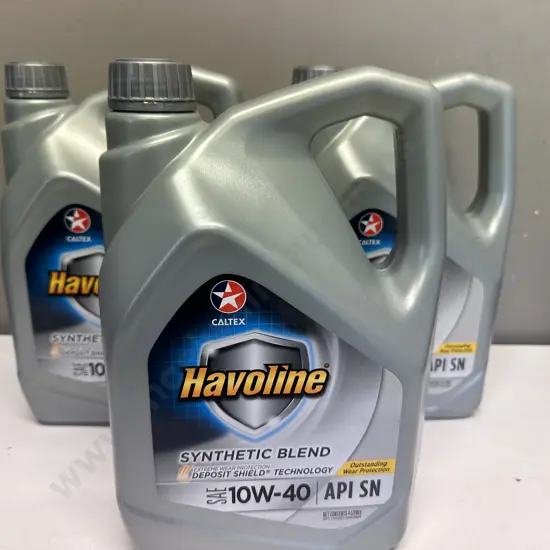 3 x 4 Litre Packs of Havoline Synthetic Blend 10W-40 API SN