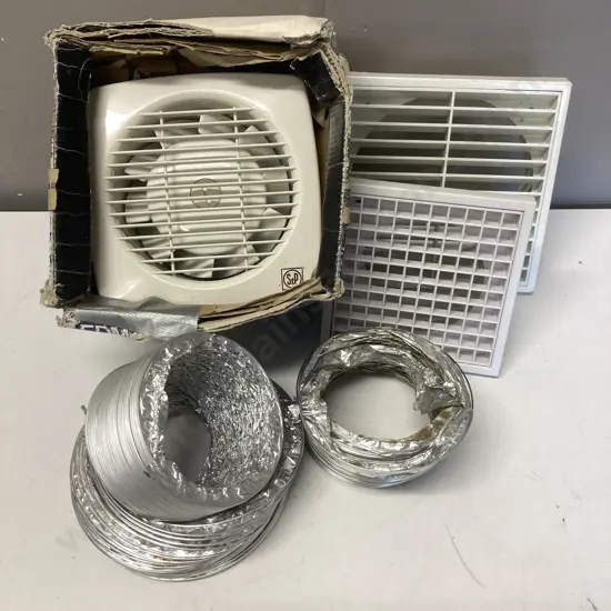 EDM-160 Extraction Fan, Assorted Vertical Covers & Tube