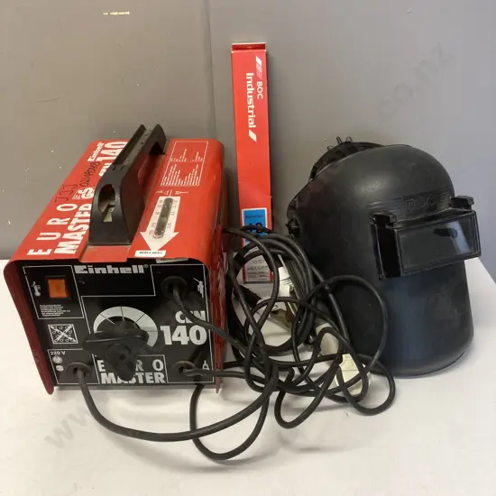 Einhell CEN 140 Arc Welder With BOC Welding Helmet & Welding Rods