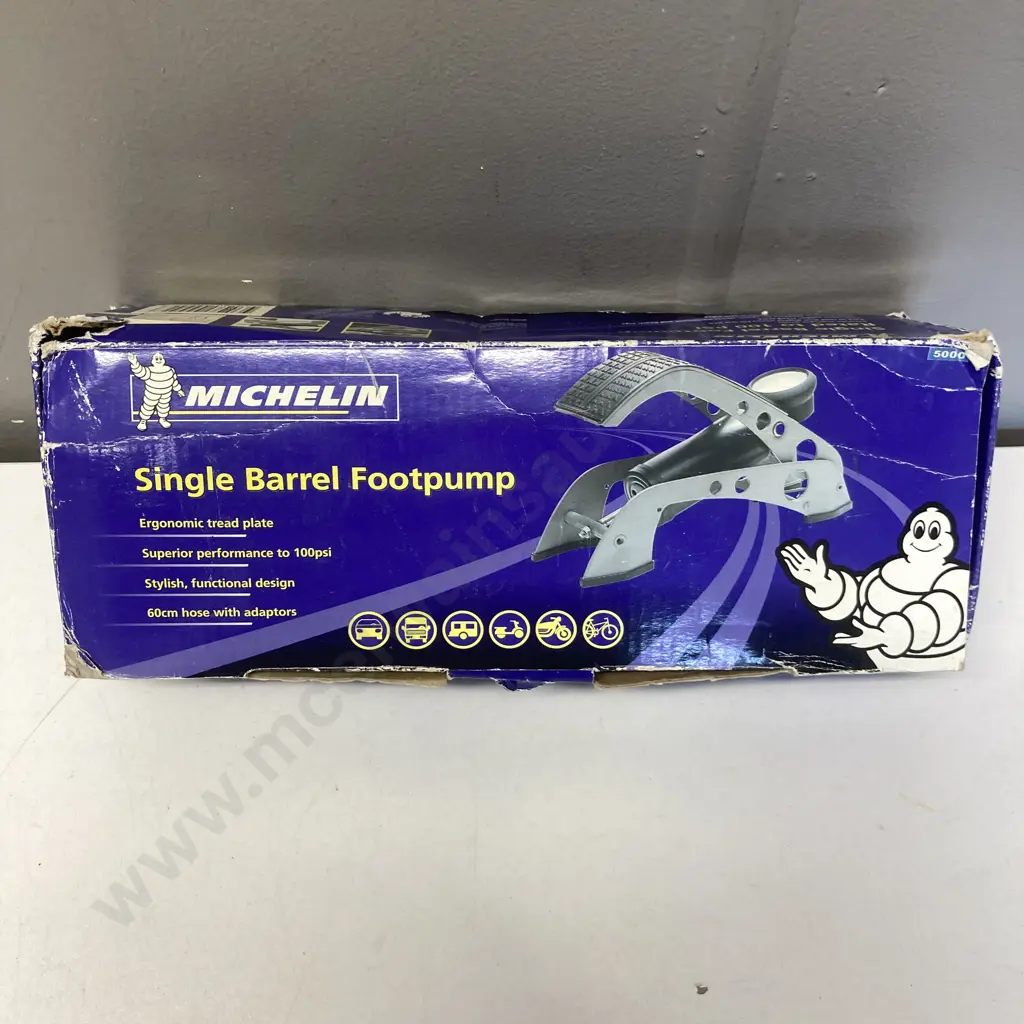 Michelin Single Barrel Footpump, Boxed Image 1++