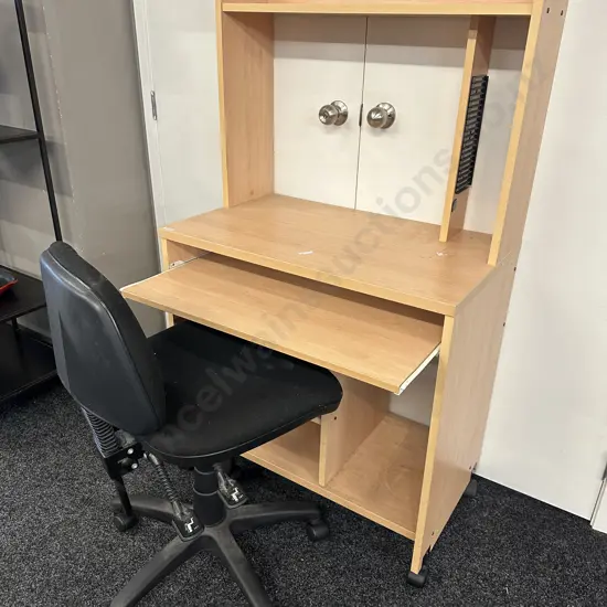 Students Desk With Black Dawell Medium Back 2 Lever Gaslift Chair