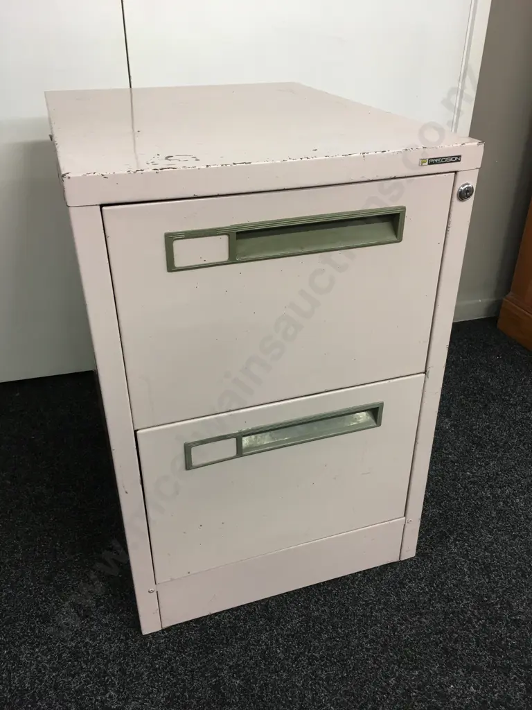Pink Colour Precision 2 Drawer Metal Filing Cabinet (Sold With 117) Image 1++