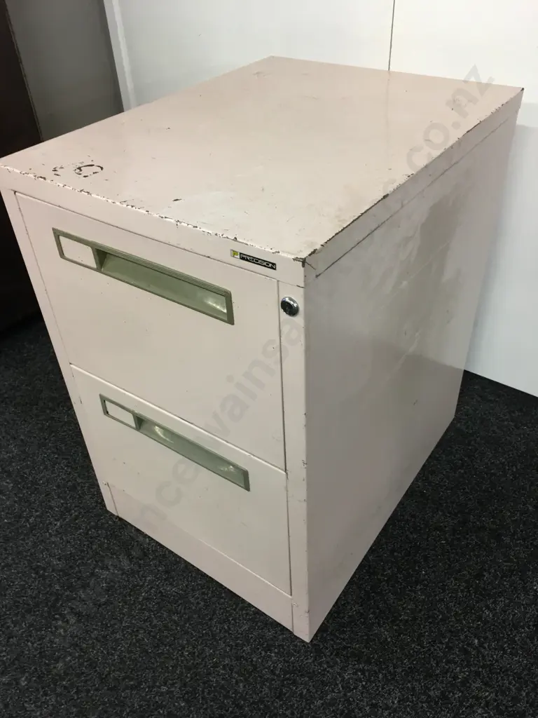 Pink Colour Precision 2 Drawer Metal Filing Cabinet (Sold With 117) Image 1++