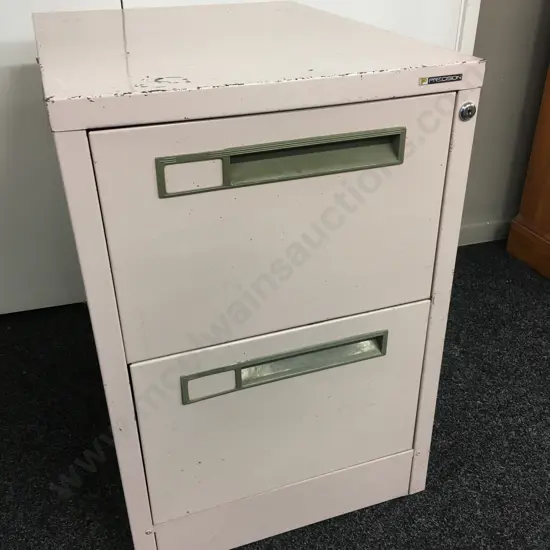 Pink Colour Precision 2 Drawer Metal Filing Cabinet (Sold With 117)