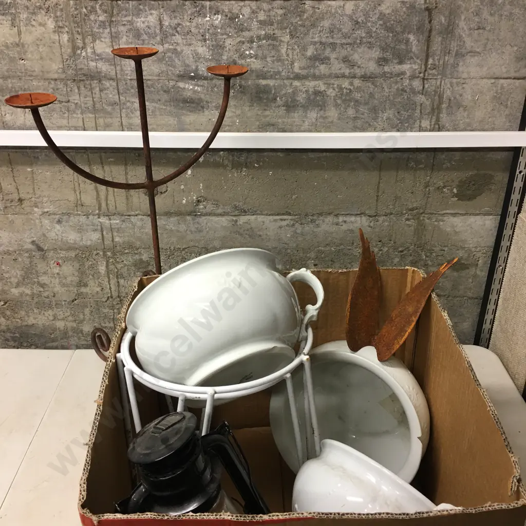 Chamber Pots (AF), Black Hurricane Lantern, Candleabra Etc Image 1++