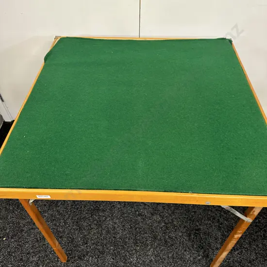 Vintage Eidex Foldup Card Table With Felted Top & Cover