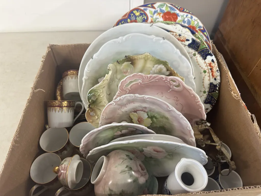 Assorted China Items Including Limoges, Handpainted Dishes Etc Image 1++