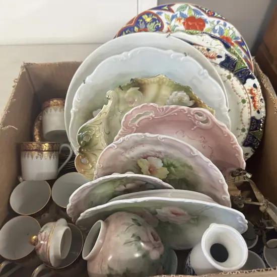 Assorted China Items Including Limoges, Handpainted Dishes Etc