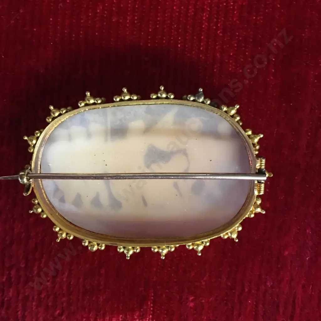 Stunning Exquisite Georgian 22k Gold Cameo Brooch - Neoclassical Shell Cameo Image 1++
