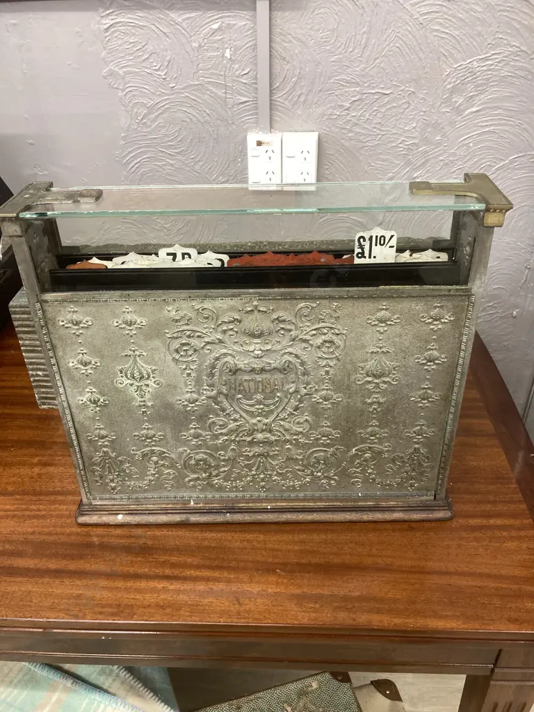 Antique Brass National Cash Register Model 356 c1905 Drayton Ohio, USA. Factory Number 976046W (As Found) Image 1++