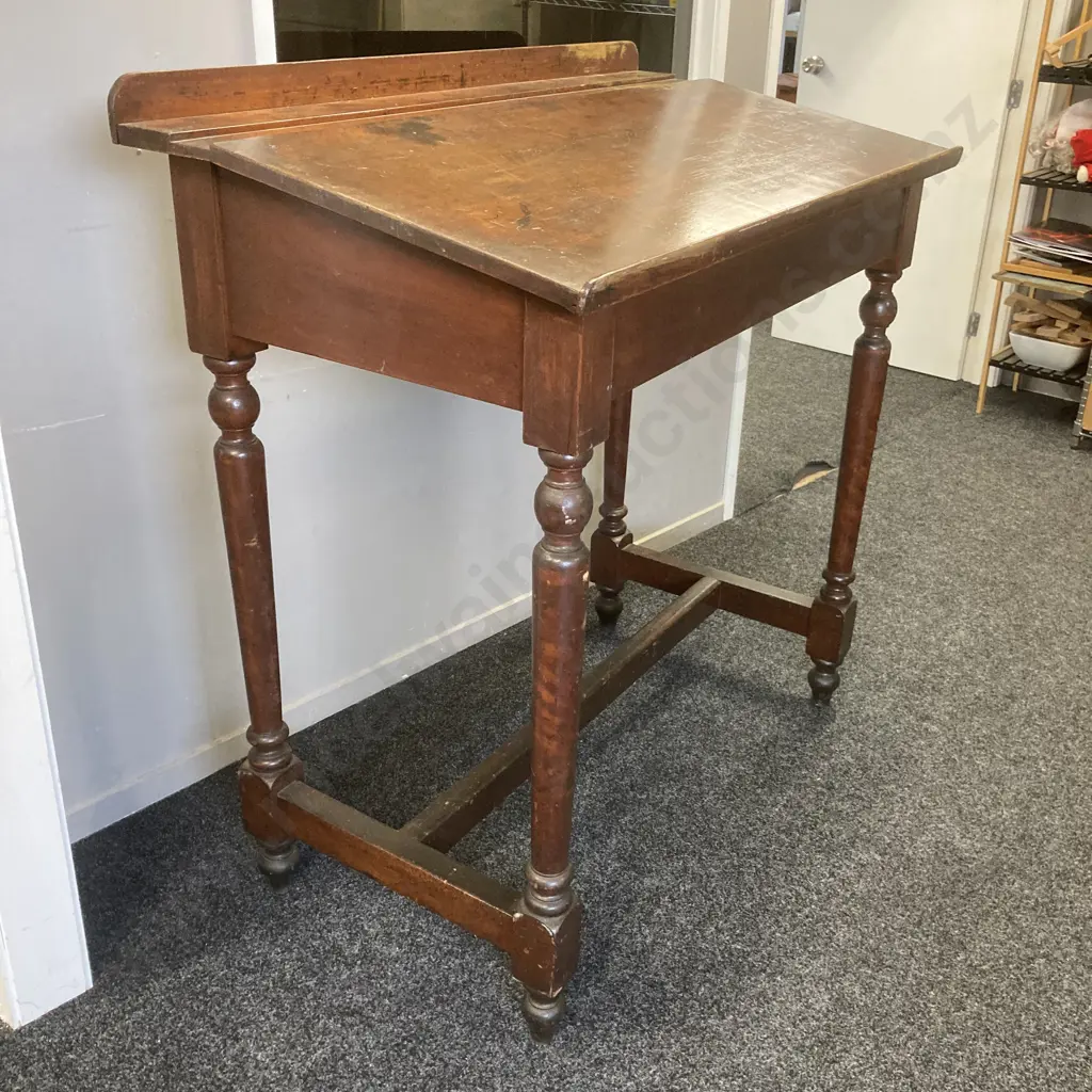 Early Large Victorian Ledger Desk. H123.5 W122 D66cm Image 1++