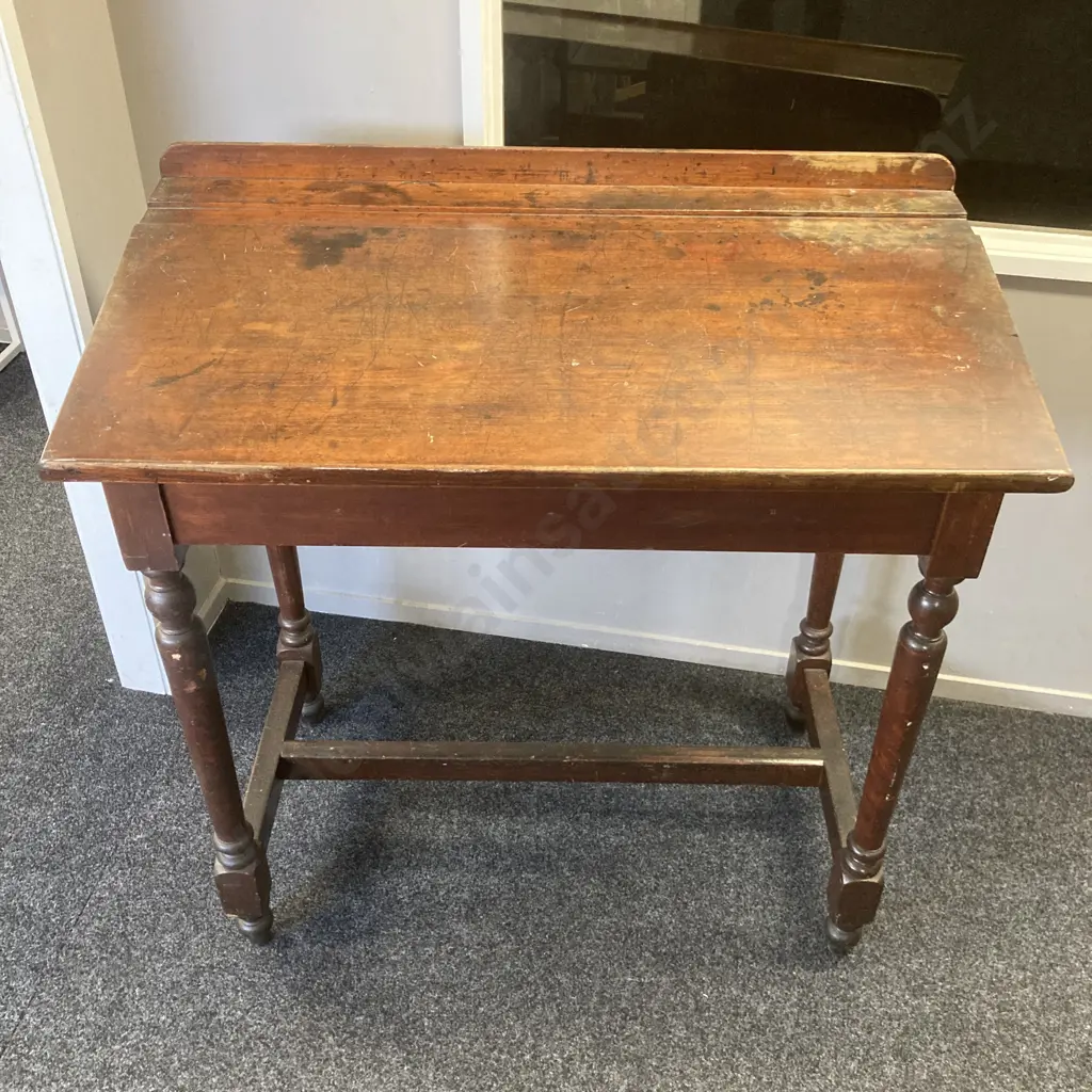 Early Large Victorian Ledger Desk. H123.5 W122 D66cm Image 1++