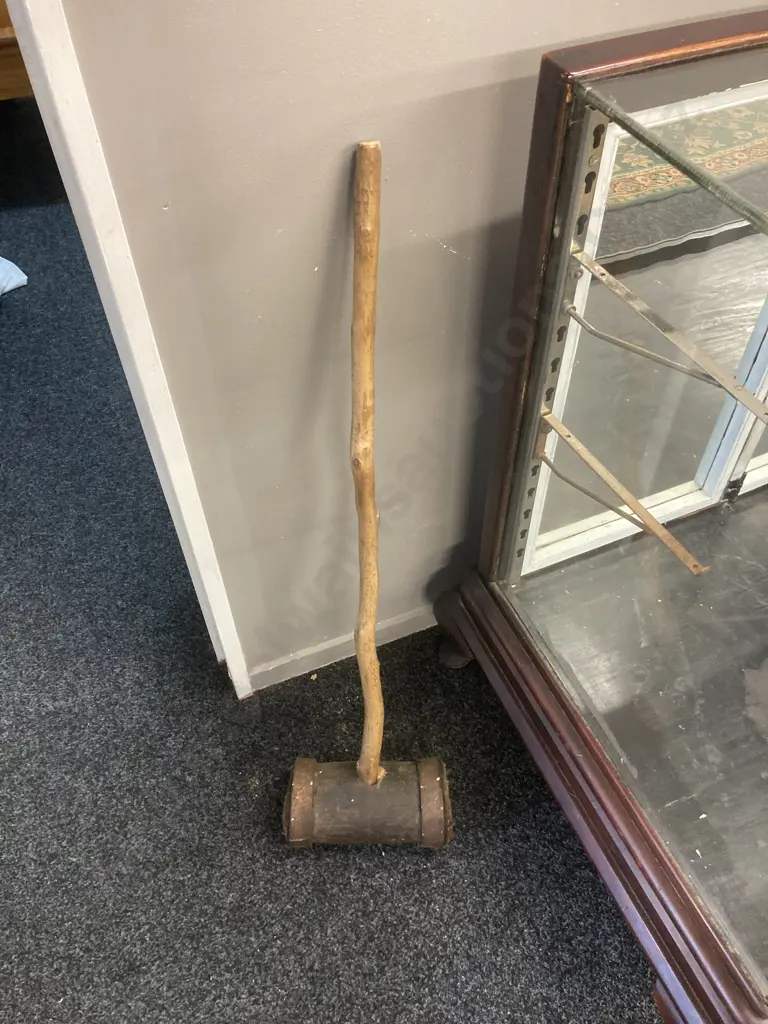 Vintage Wooden Maul With native Wood Handle. L93cm Image 1++