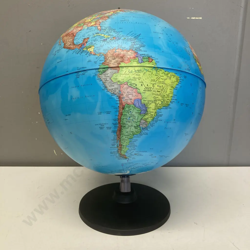 Nova Rico Italy Florence Editions Rico Florence Rotating 10" Geographical Globe On Stand Image 1++