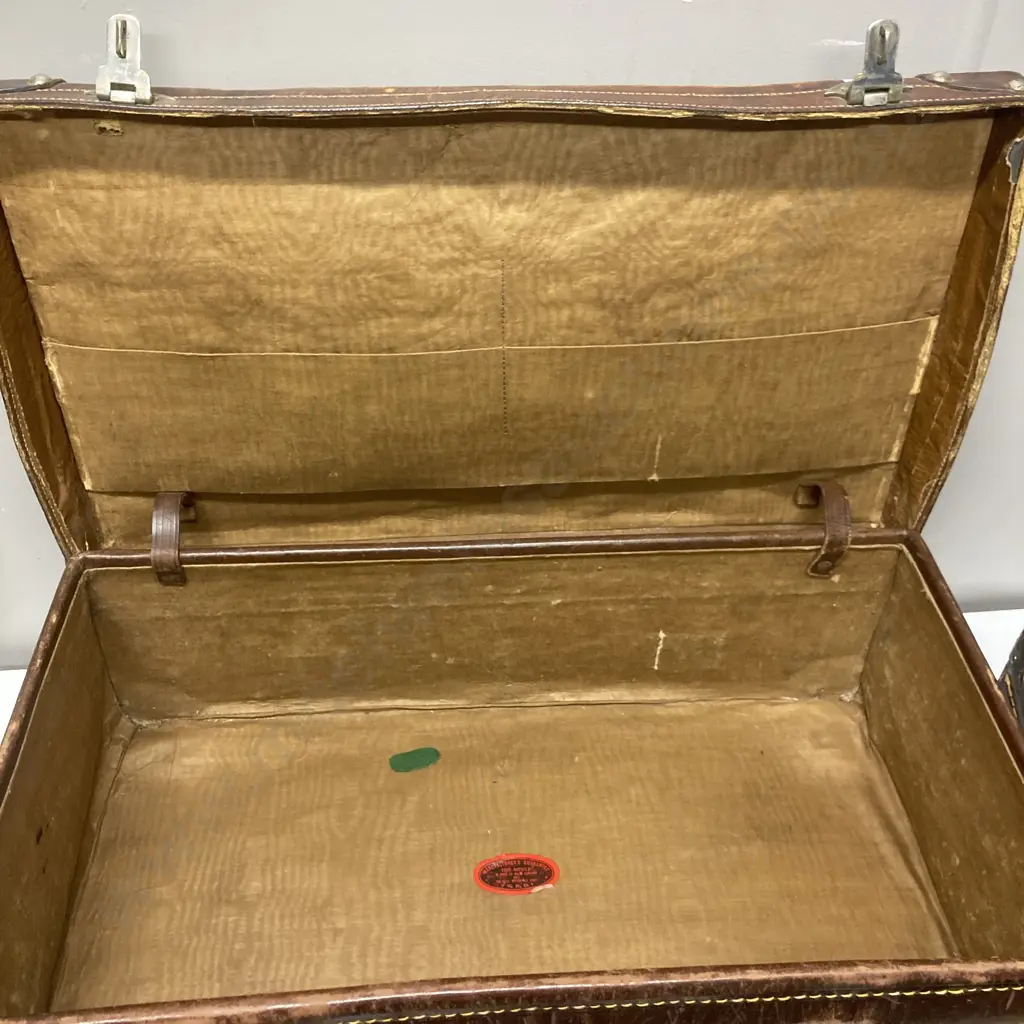 Pair of Vintage Leather Cases - Monogramed C. R. F. T Image 1++