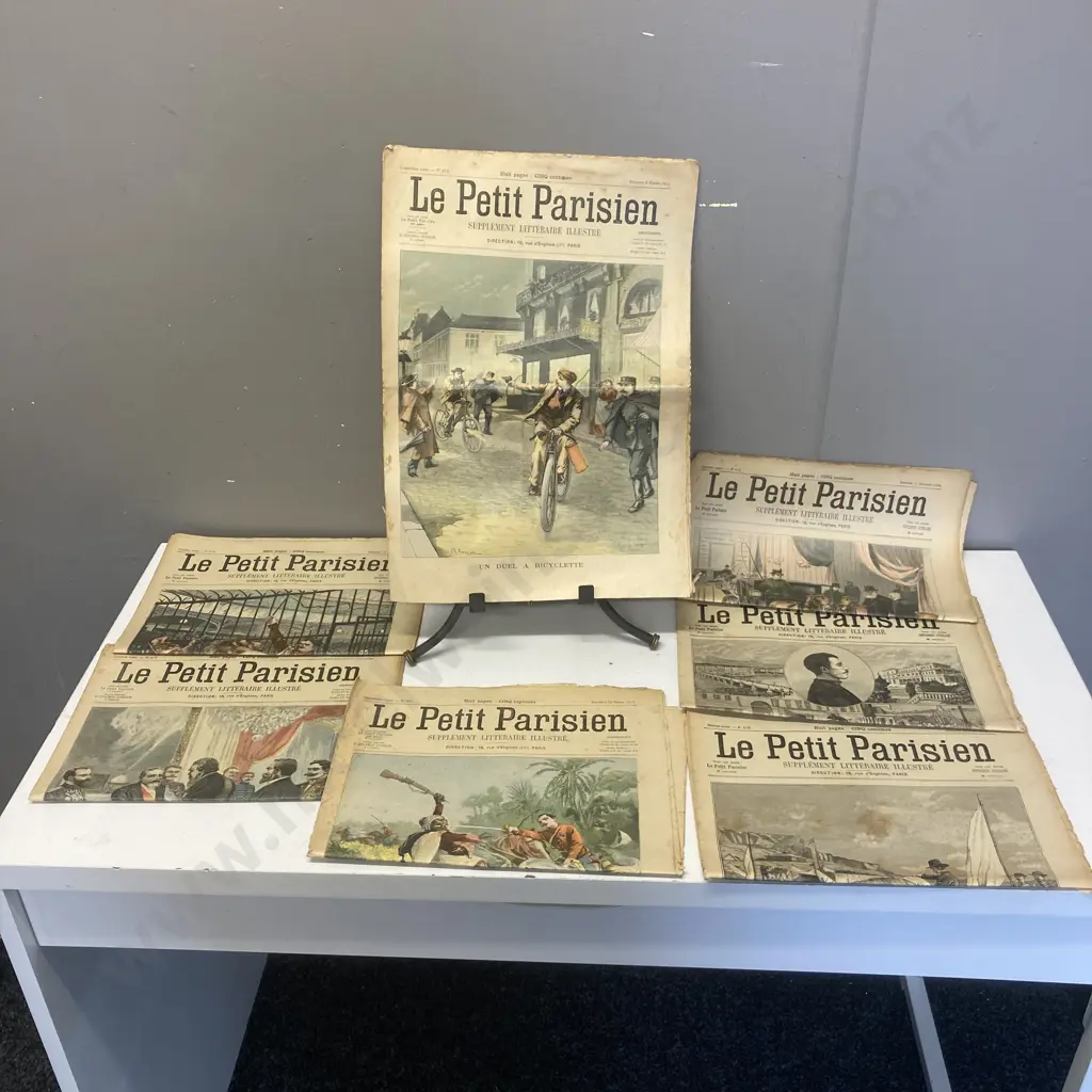 Lot of 7 x Le Petit Parisien  Illustrated Literary Supplements (Assorted 1898 to 1902) Image 1++