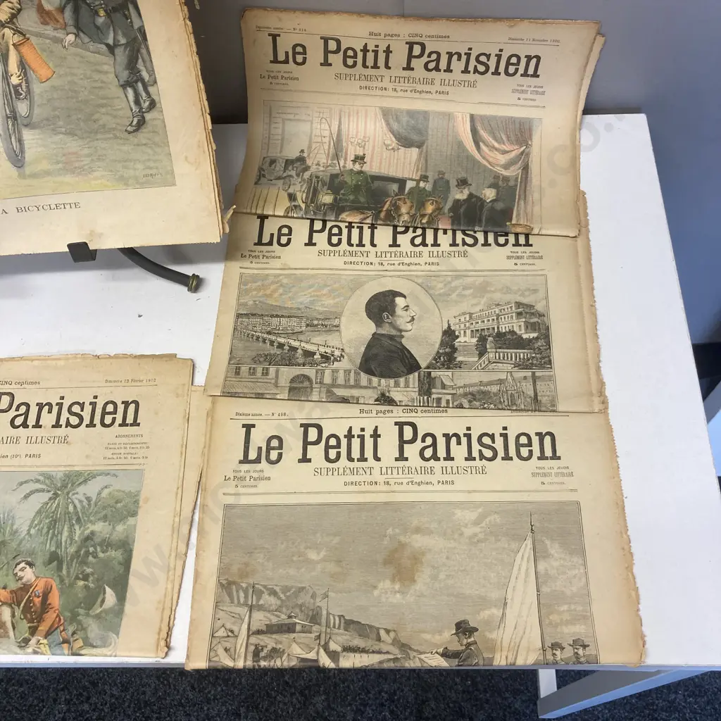Lot of 7 x Le Petit Parisien  Illustrated Literary Supplements (Assorted 1898 to 1902) Image 1++