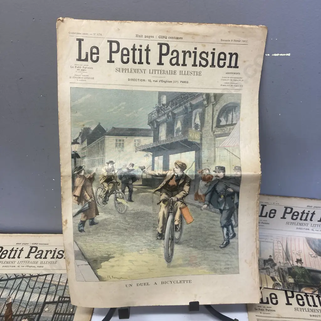 Lot of 7 x Le Petit Parisien  Illustrated Literary Supplements (Assorted 1898 to 1902) Image 1++