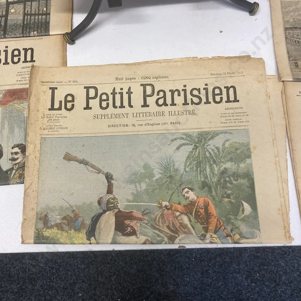 Lot of 7 x Le Petit Parisien  Illustrated Literary Supplements (Assorted 1898 to 1902) Image 1++