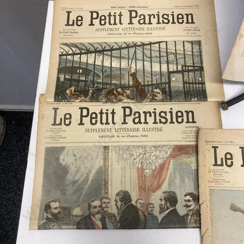 Lot of 7 x Le Petit Parisien  Illustrated Literary Supplements (Assorted 1898 to 1902) Image 1++