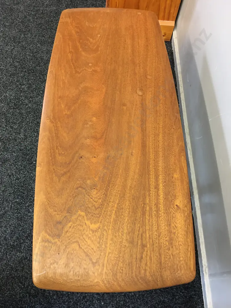 Mid Century Coffee Table With Slatted Shelf H42,W100,D43cm. Image 1++