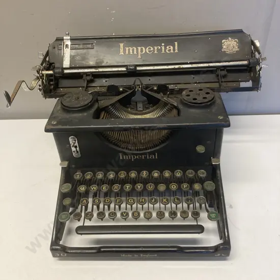 Imperial Model 50 Typewriter, Matte Black With Glass Sides (Serial No M0044)