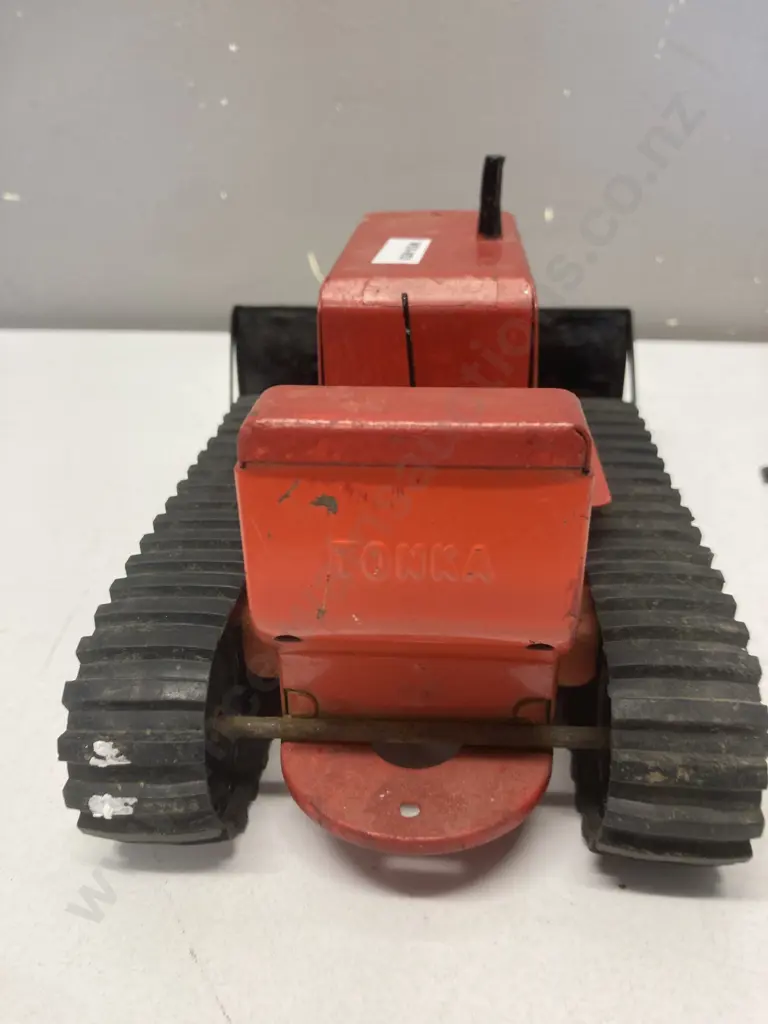 Rare Vintage 1960s Tonka Bulldozer & Tonka Spread Pack - Red & Black Bulldozer, Yellow Spread Packer Image 1++