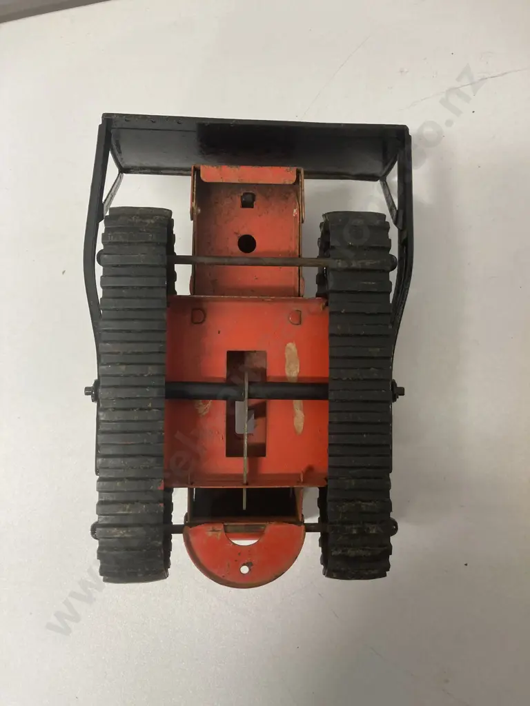 Rare Vintage 1960s Tonka Bulldozer & Tonka Spread Pack - Red & Black Bulldozer, Yellow Spread Packer Image 1++