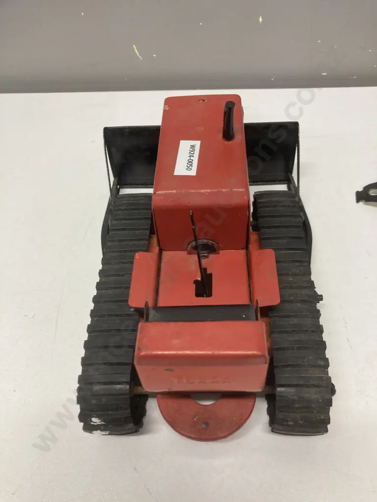 Rare Vintage 1960s Tonka Bulldozer & Tonka Spread Pack - Red & Black Bulldozer, Yellow Spread Packer Image 1++