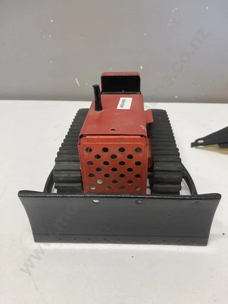 Rare Vintage 1960s Tonka Bulldozer & Tonka Spread Pack - Red & Black Bulldozer, Yellow Spread Packer Image 1++