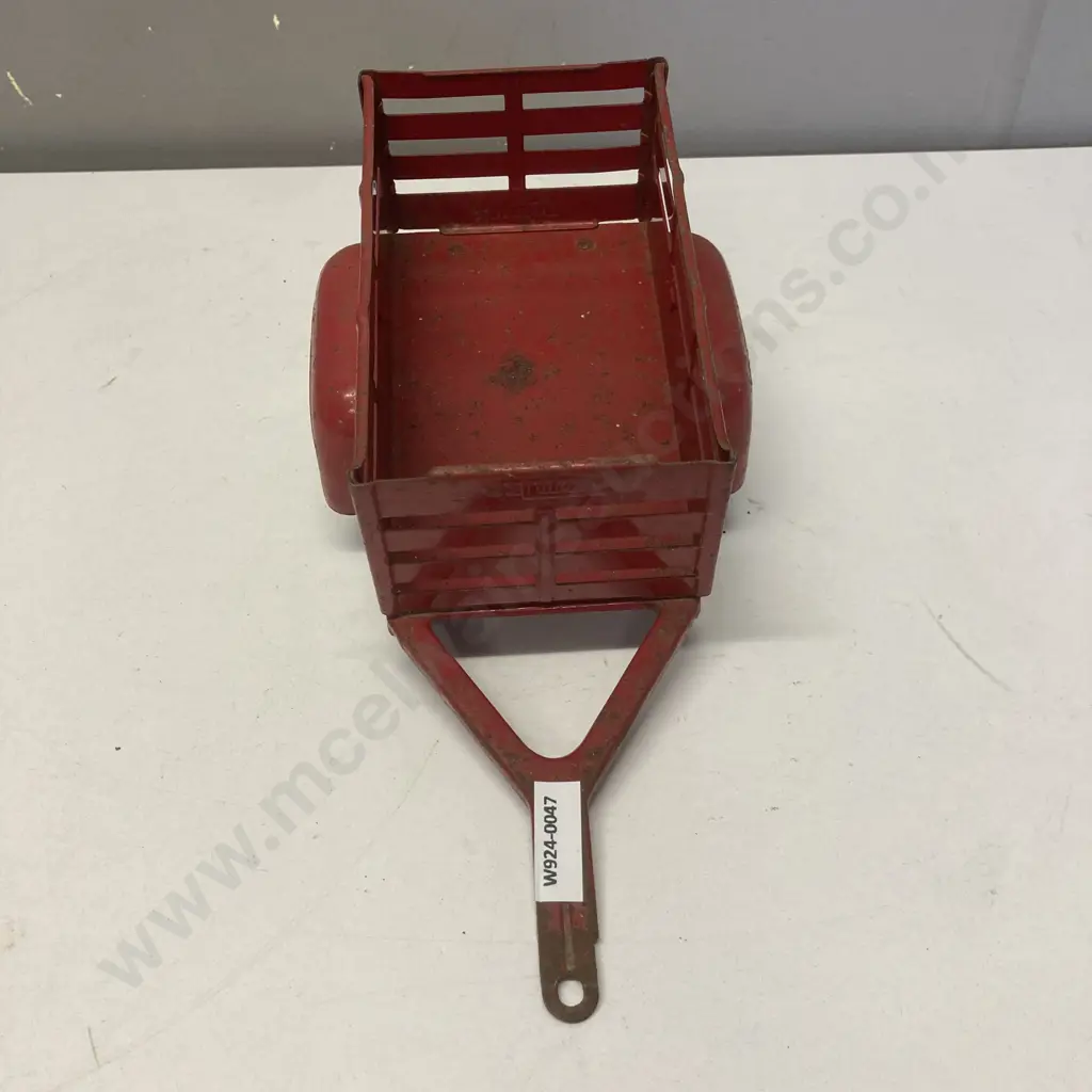 Vintage 1960s Tonka Toys Red Step Side Stake Trailer, Pressed Steel. L27cm Image 1++