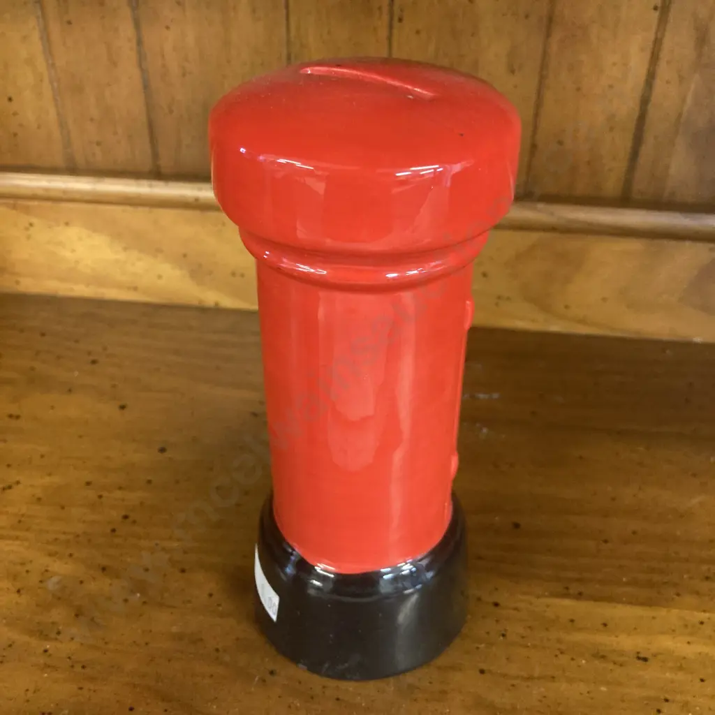 Vintage Post Office Savings Bank Book Money Box (No Key) & Passbook, Pillar Post Box Money Box Image 1++