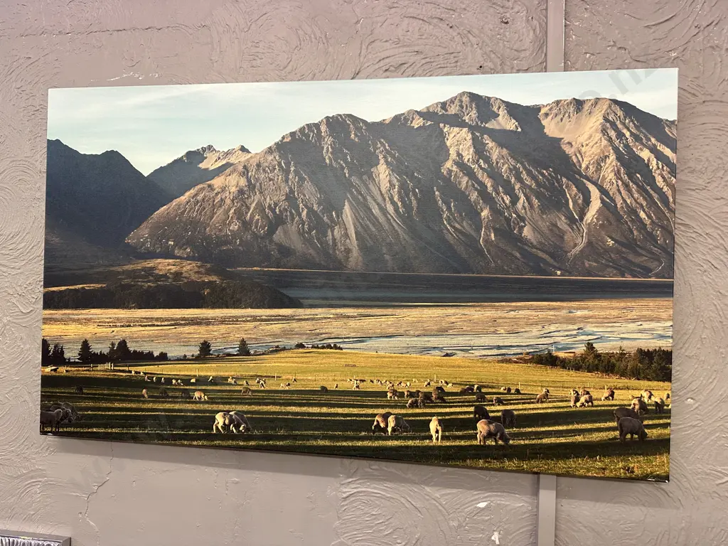 Picture On Canvas 'Rakaia River' H59,W100cm. Image 1++