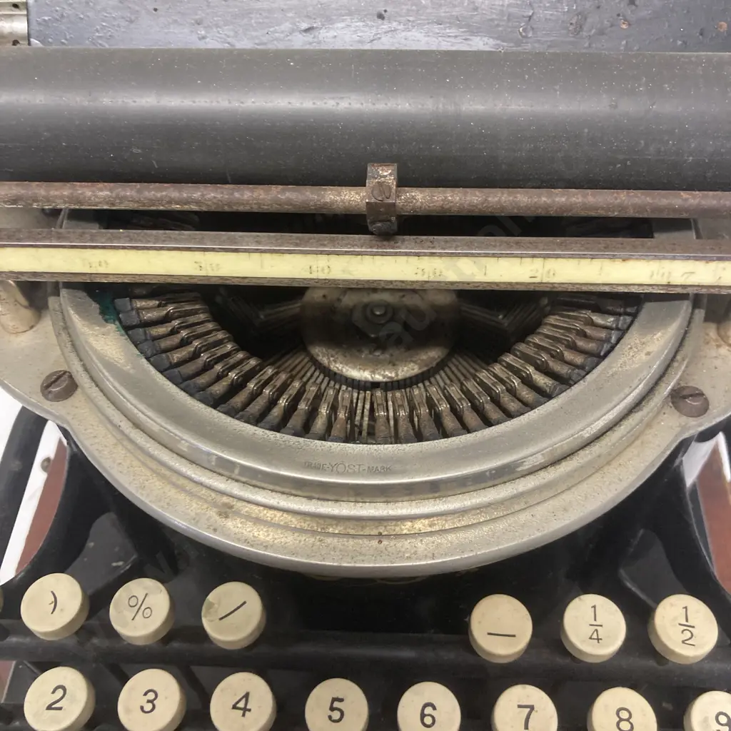 A Yost Model 4 Typewriter In Fitted Case, Circa 1895, with Grasshopper Leg Action Image 1++