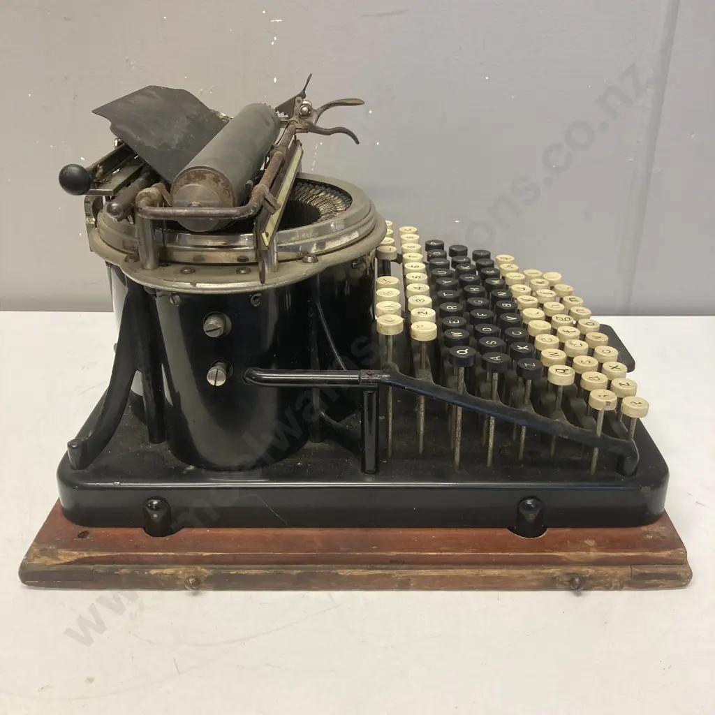 A Yost Model 4 Typewriter In Fitted Case, Circa 1895, with Grasshopper Leg Action Image 1++