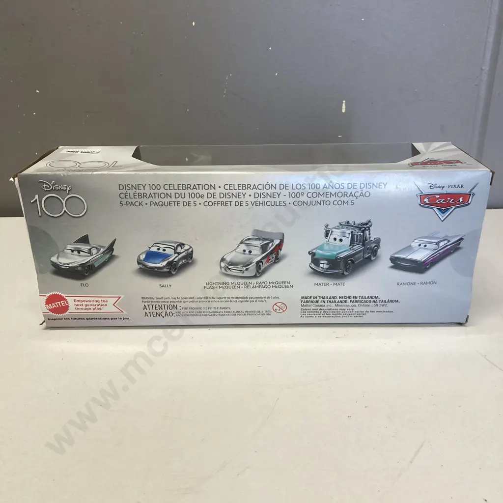 Mattel Disney Pixar Cars Diecast Set 100 Years Celebration 5 Pack, Boxed Image 1++