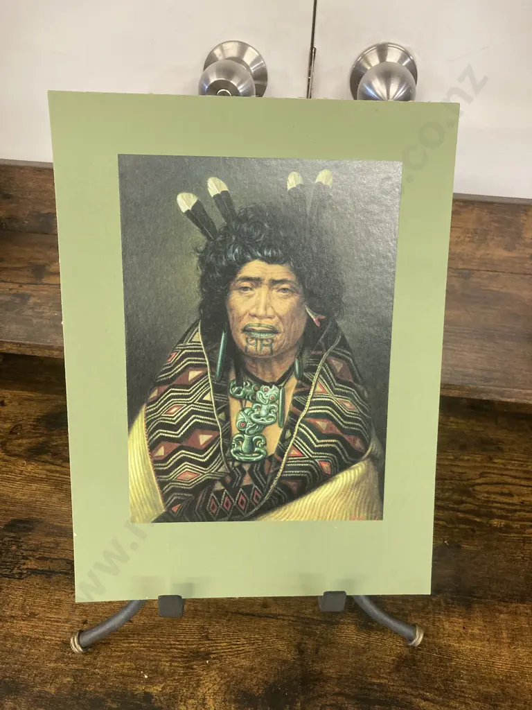 Gottfried Lindauer Print Portrait of Rangi Topeora. 33 x 25cm Image 1++