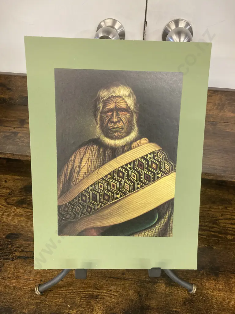 Gottfried Lindauer Print Portrait of Te Hapuku,1877. 33 x 25cm Image 1++