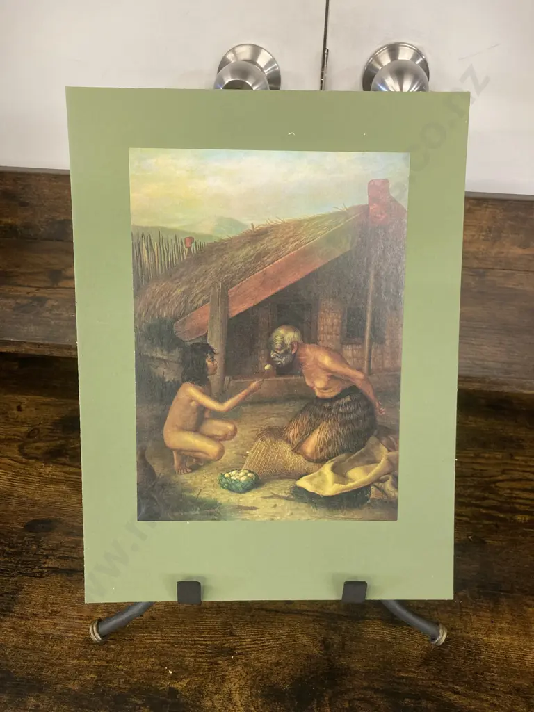 Gottfried Lindauer Print Tohunga Under Tapu,1901. 33 x 25cm Image 1++