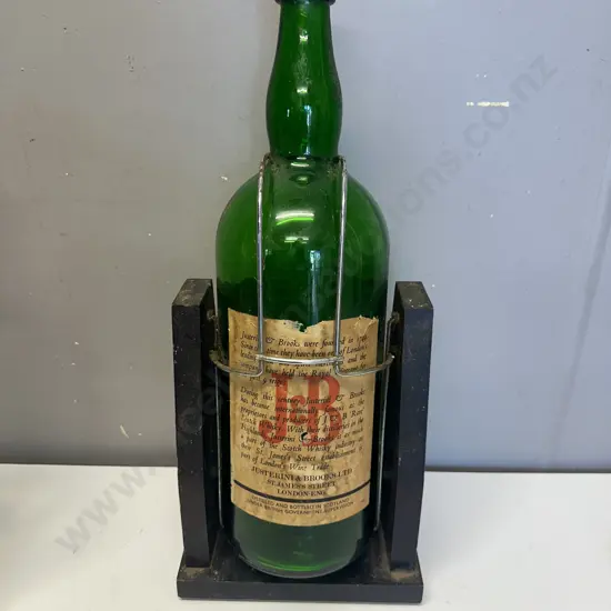J & B Rare Scotch Whiskey Empty Liquor Bottle Swing Cradle 