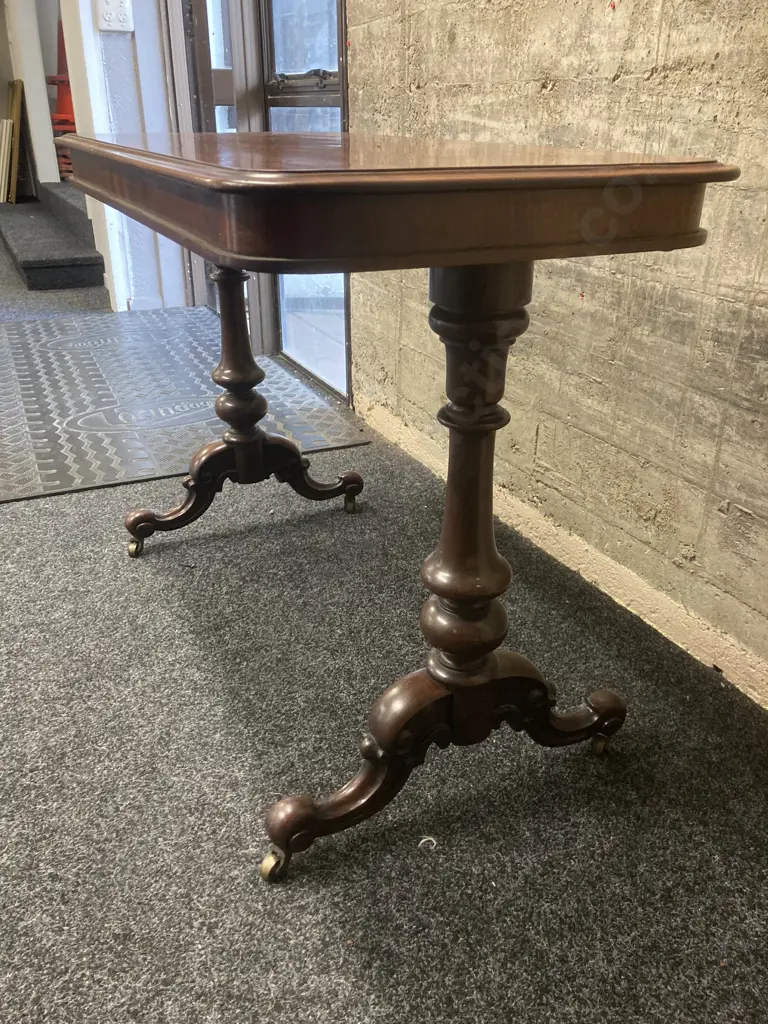 Antique Victorian Mahogany Console Table. H73 W99 D51cm Image 1++