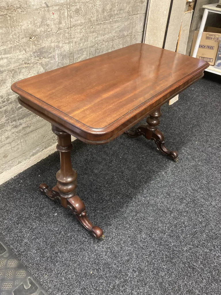 Antique Victorian Mahogany Console Table. H73 W99 D51cm Image 1++