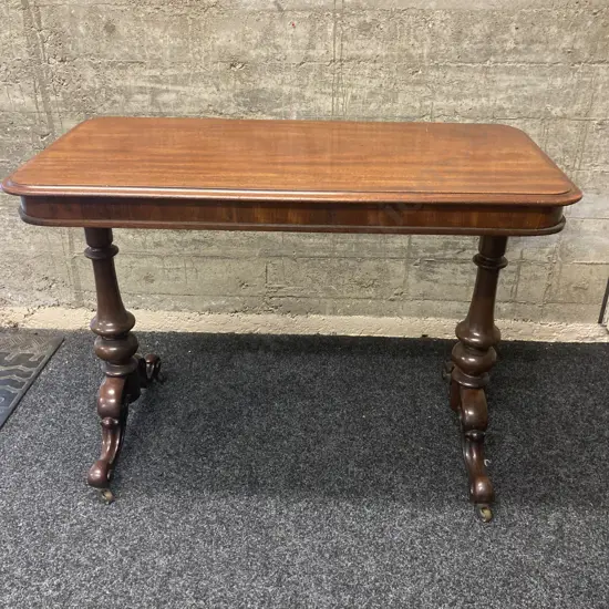 Antique Victorian Mahogany Console Table. H73 W99 D51cm