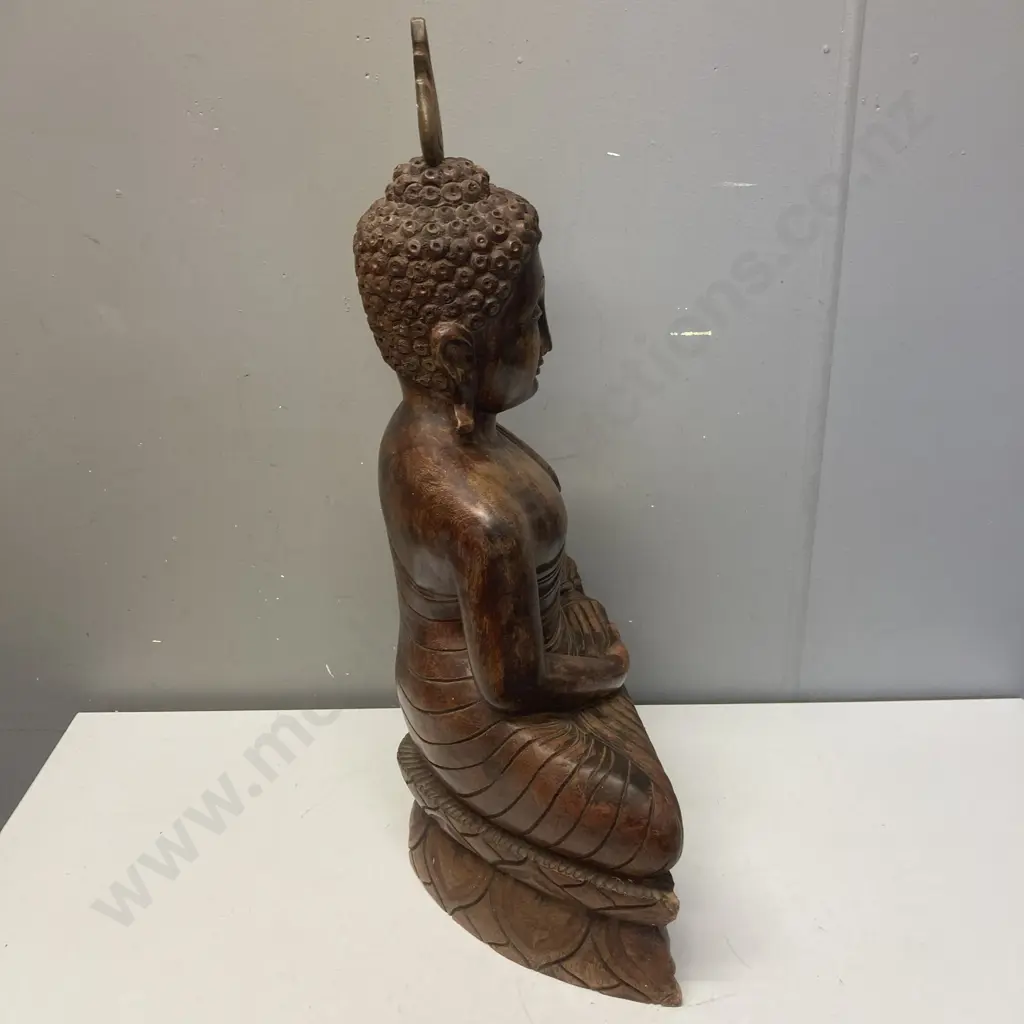 Large Balinese Wooden Buddha Statue. H67cm Image 1++