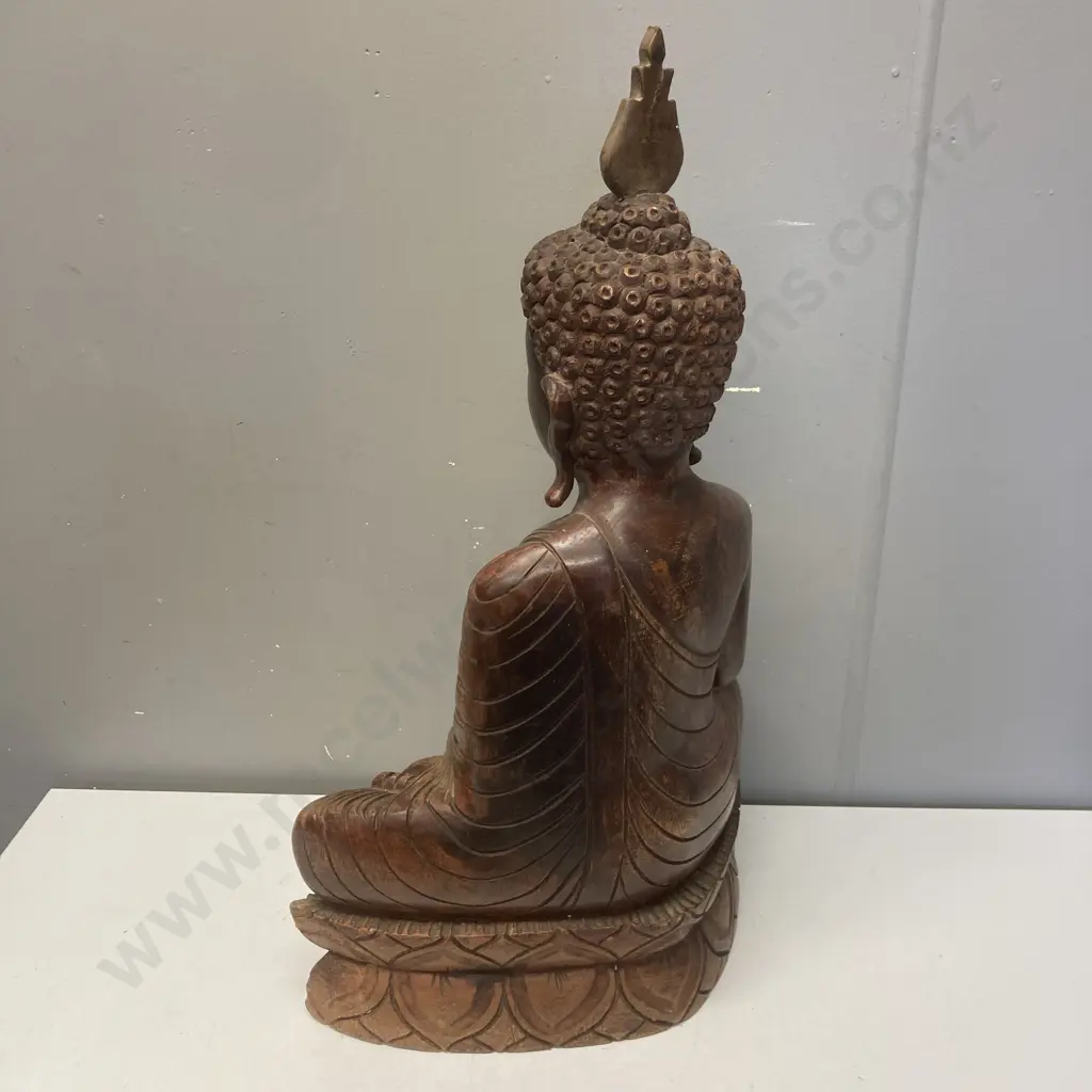 Large Balinese Wooden Buddha Statue. H67cm Image 1++