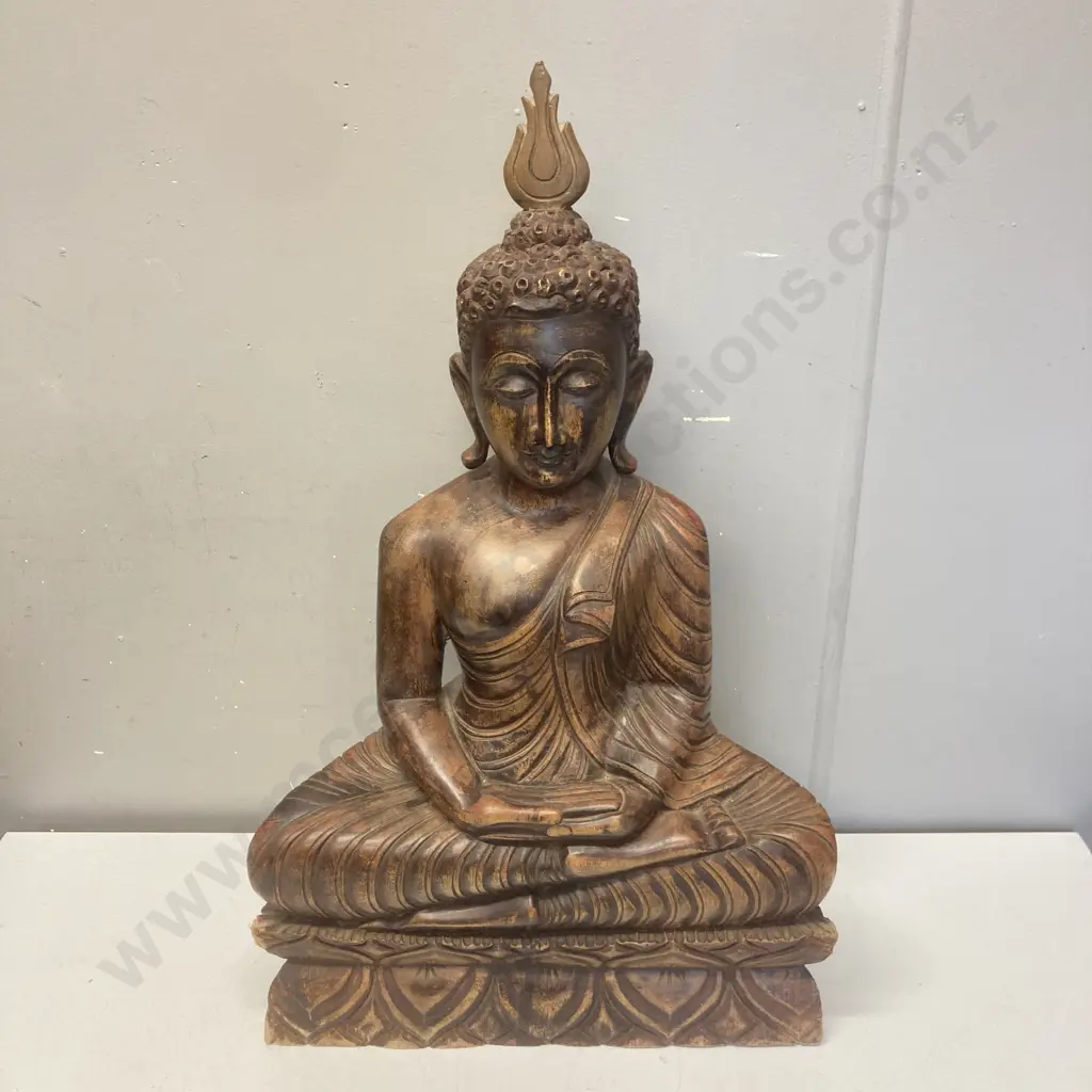 Large Balinese Wooden Buddha Statue. H67cm Image 1++