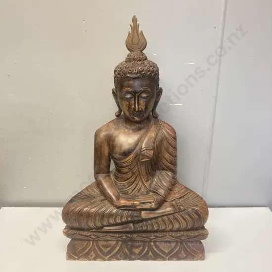 Large Balinese Wooden Buddha Statue. H67cm