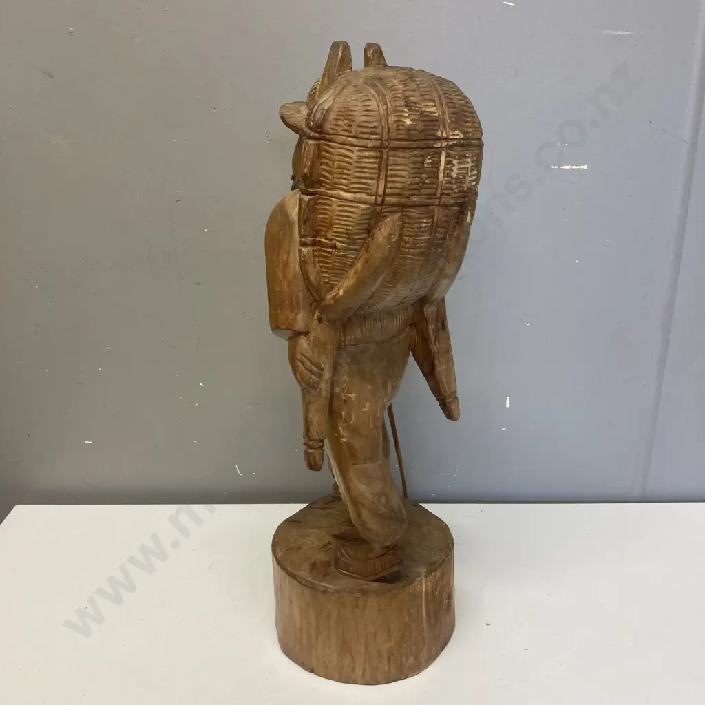 Large Hand Carved Wooden Figure. H52cm Image 1++