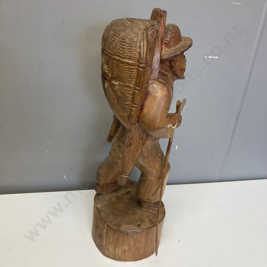 Large Hand Carved Wooden Figure. H52cm Image 1++