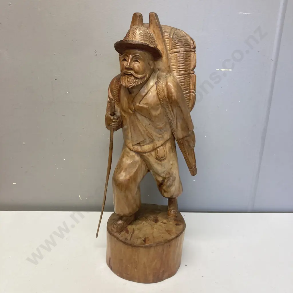 Large Hand Carved Wooden Figure. H52cm Image 1++
